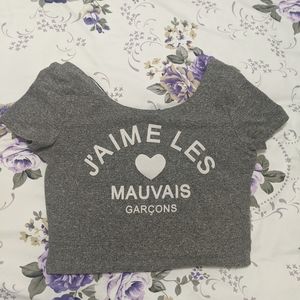 H&M "I love bad boys" crop top